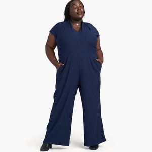 Cambria Luxe Twill Jumpsuit in Navy
